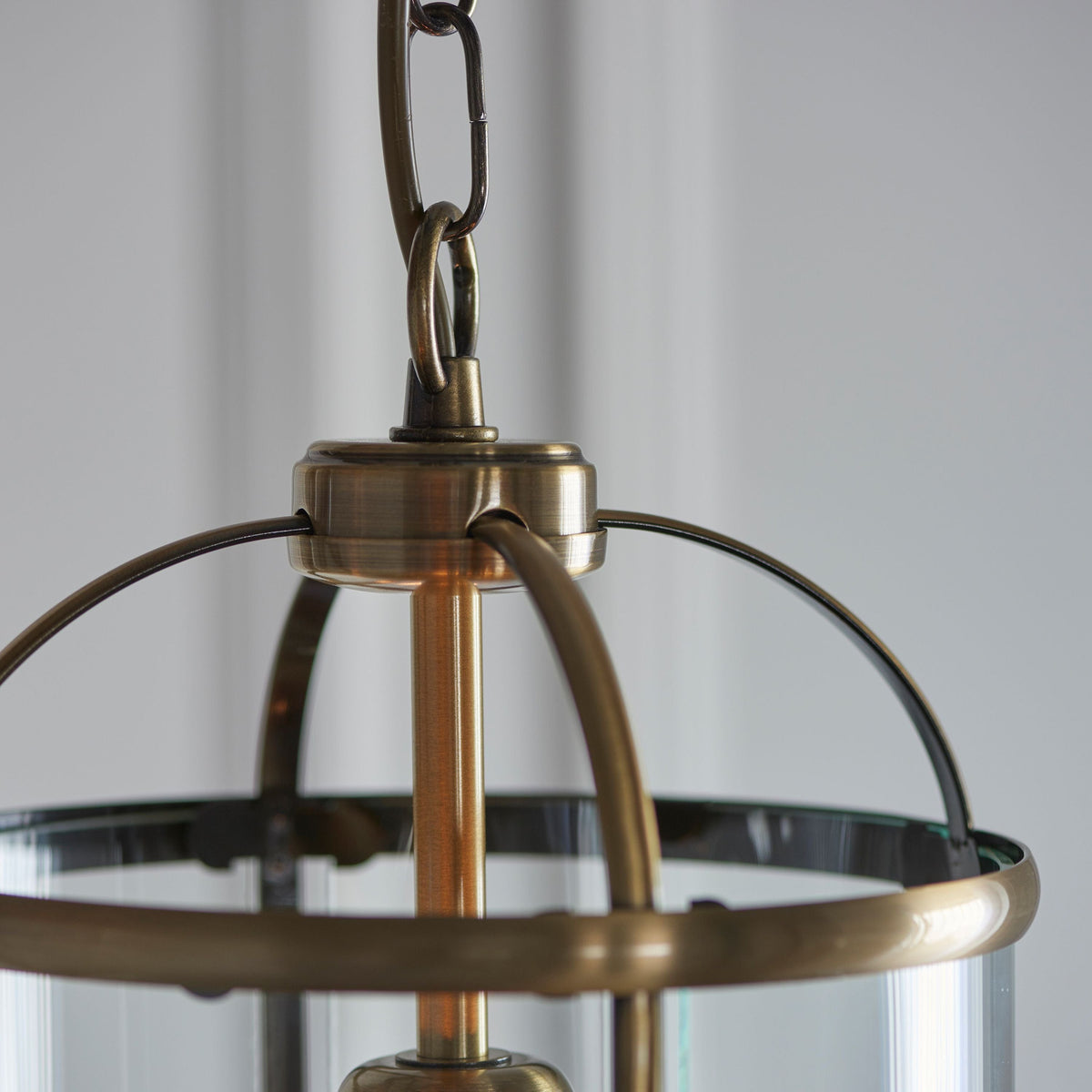 Cowslip Pendant Light Antique Brass.