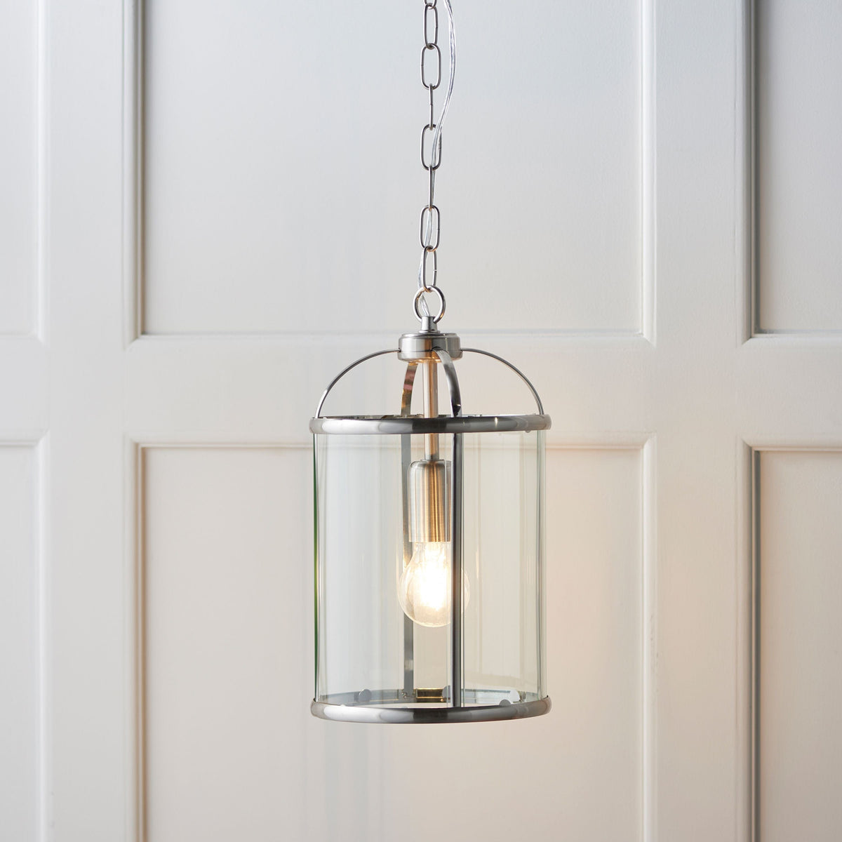 Cowslip Pendant Light Satin Nickel.
