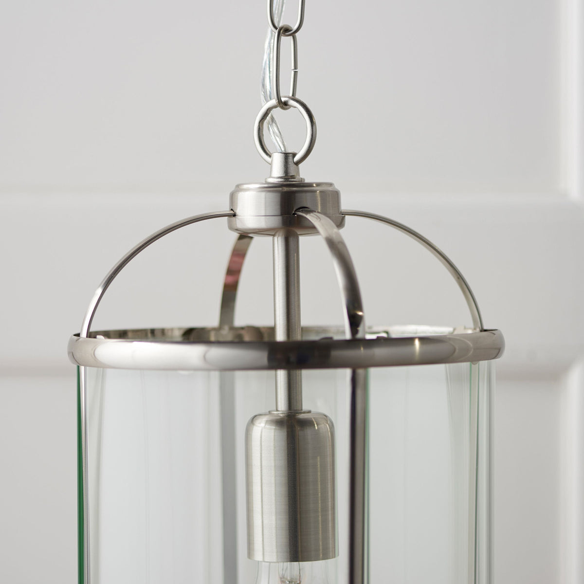 Cowslip Pendant Light Satin Nickel.