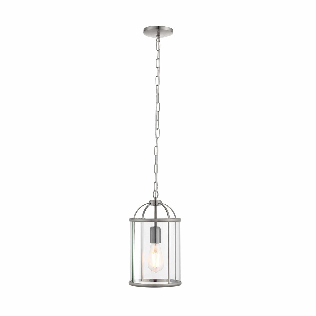 Cowslip Pendant Light Satin Nickel.