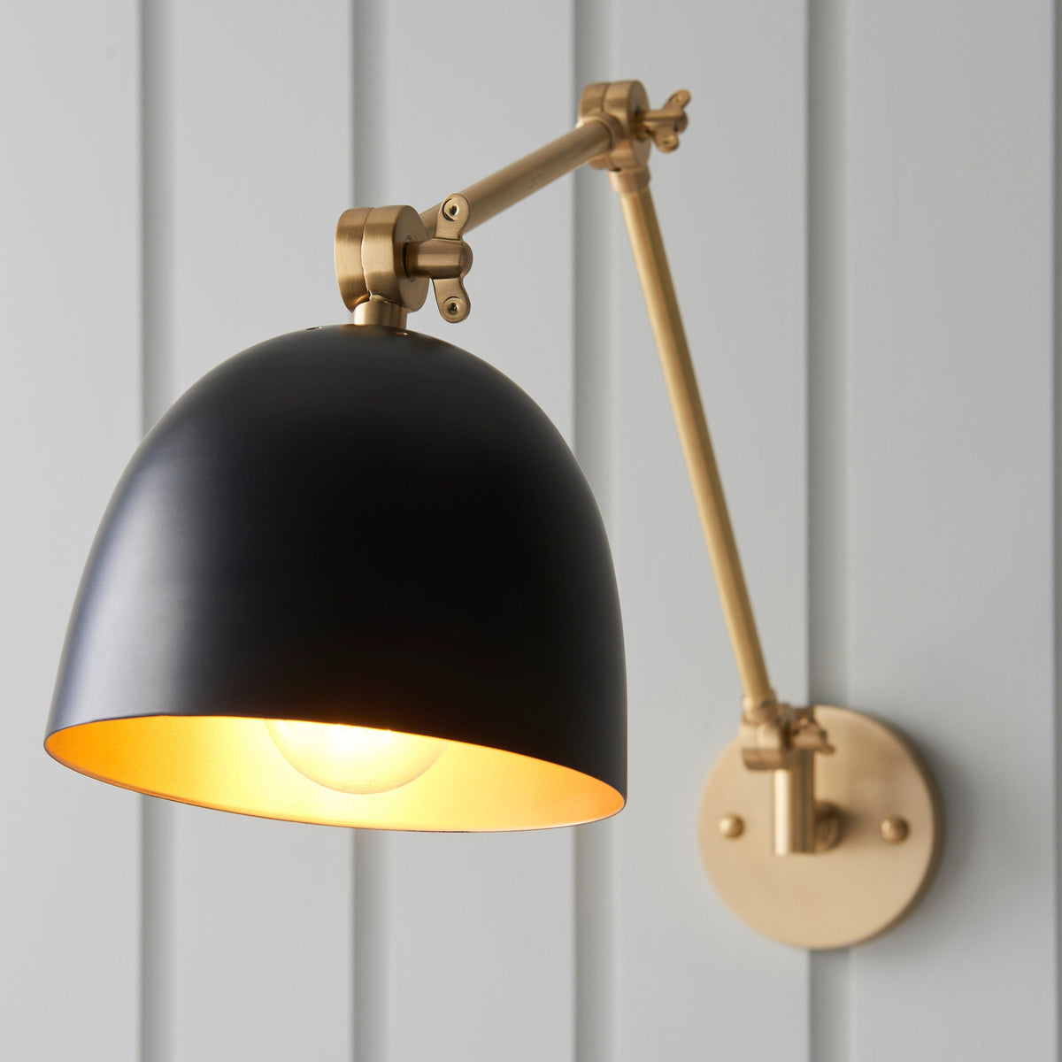 Creegbrawse Wall Light Antique Brass and Black.