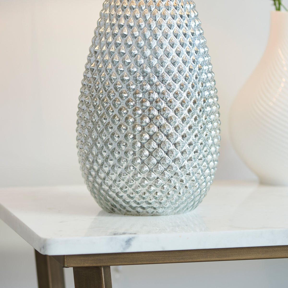 Croslands Table Lamp Silver Mercury.