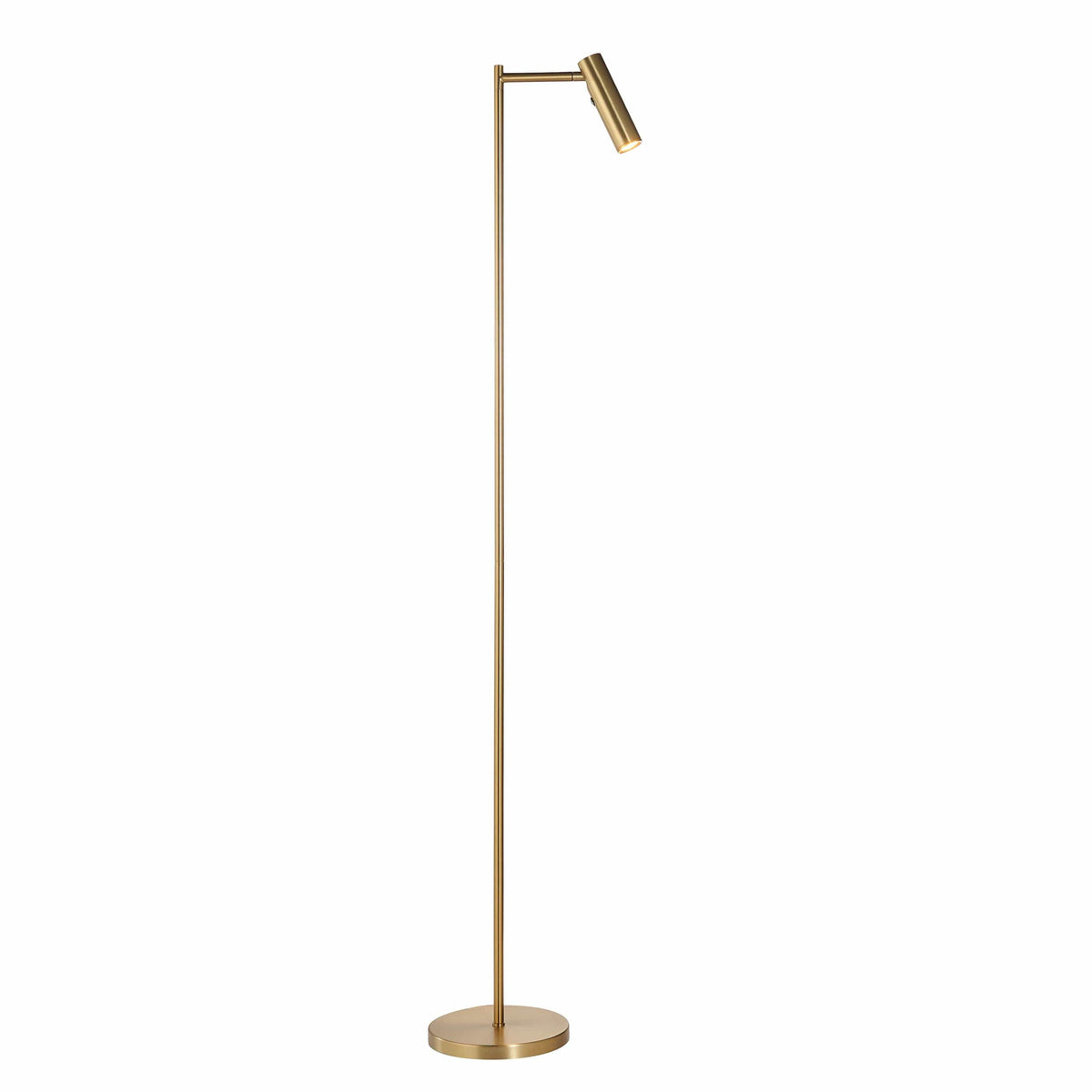 Dedicated Reader 1 Floor Lamp Satin Warm Brass.