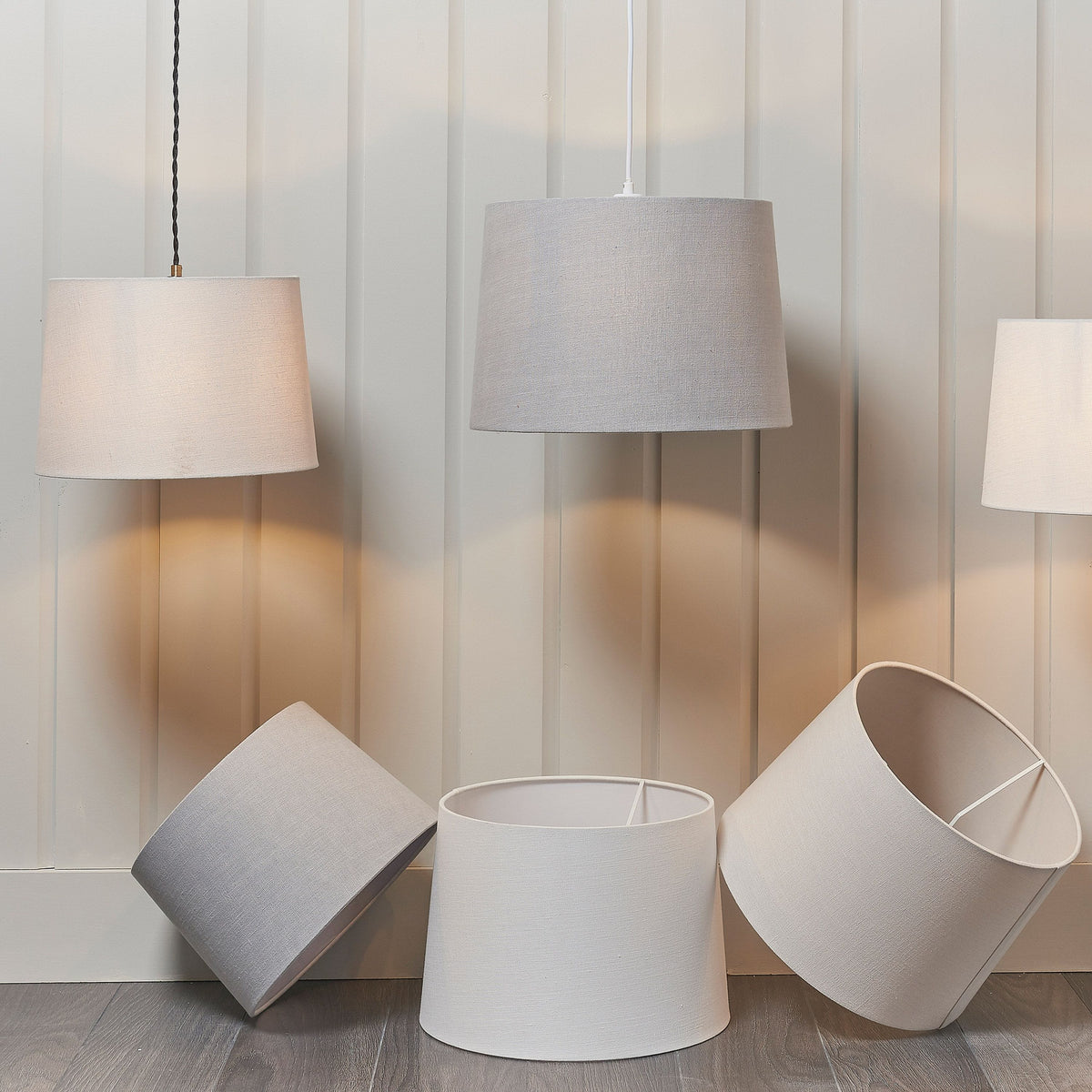 Dimson Shade Vintage White Linen Large.