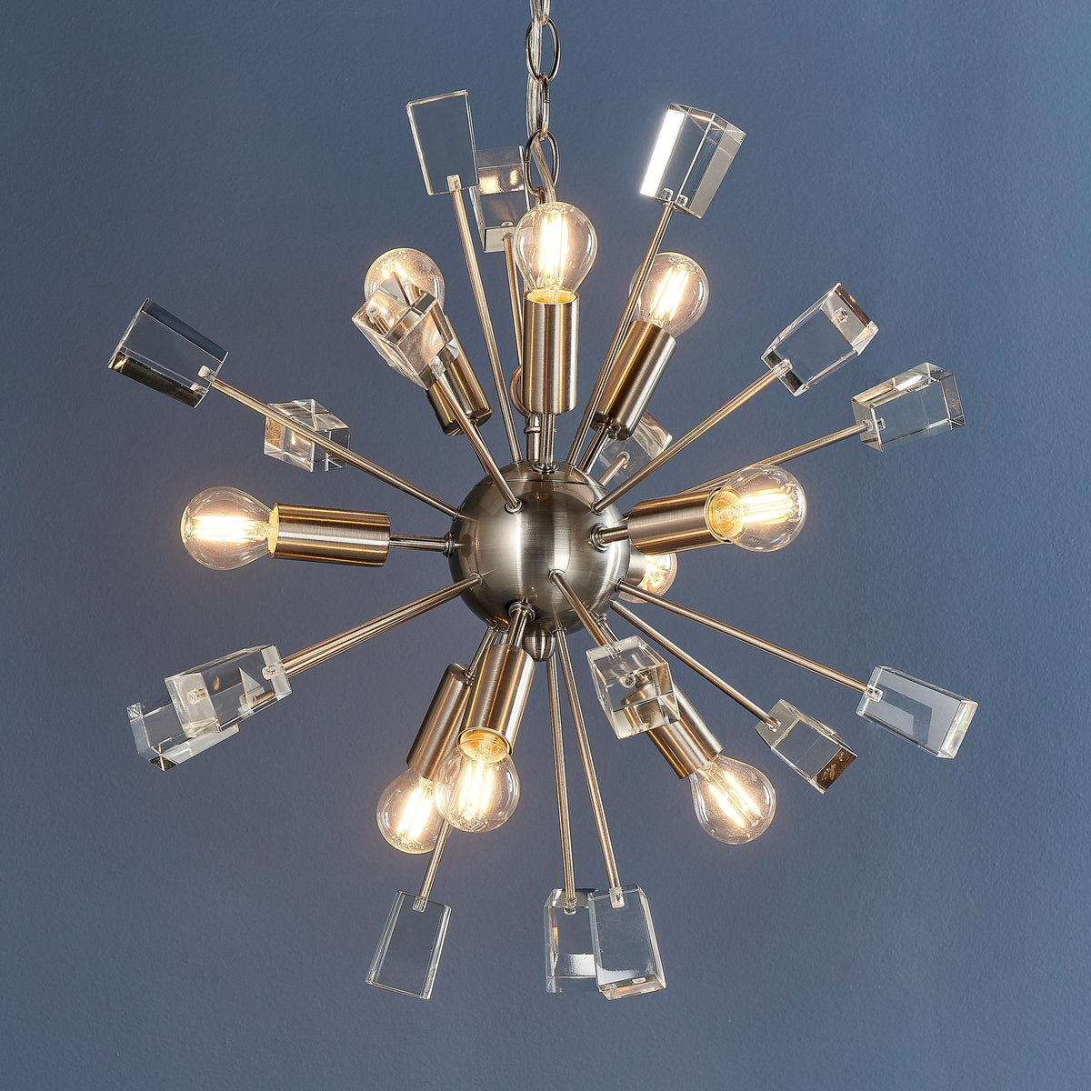 Donnington 9 Pendant Light Nickel.