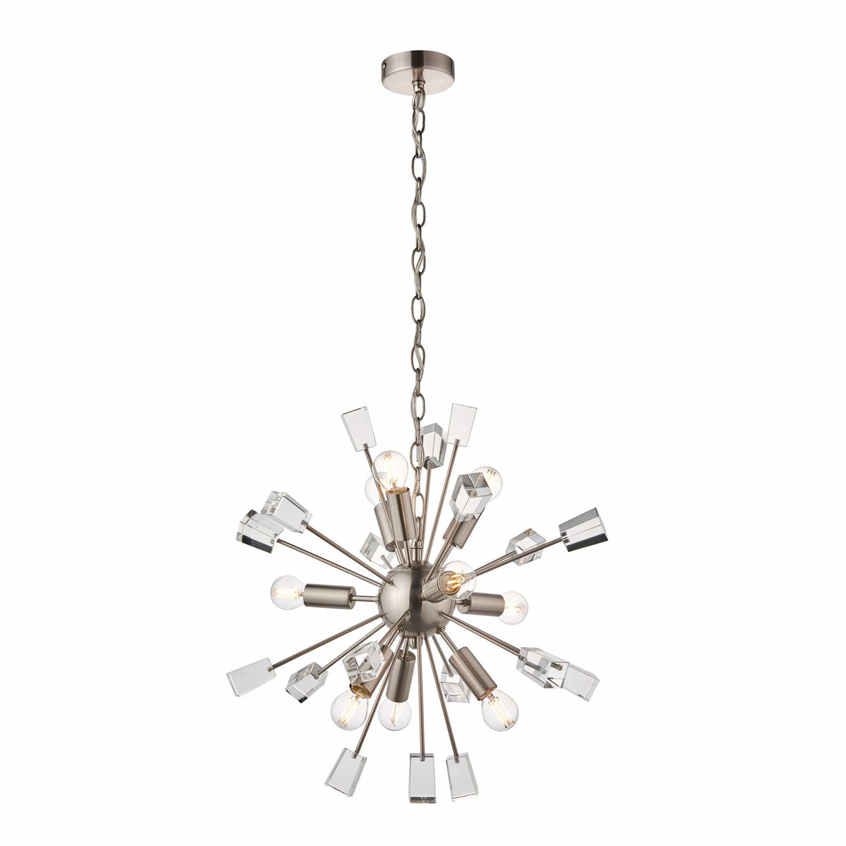 Donnington 9 Pendant Light Nickel.