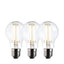 Bodhi Lighting E27 LED Filament GLS 3pk Clear Glass House of Isabella UK
