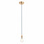 Bodhi Lighting Eltham 1 Pendant Brushed Aged Brass Blue Flex House of Isabella UK