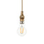 Bodhi Lighting Eltham 1 Pendant Light Brushed Aged Brass/Natural House of Isabella UK