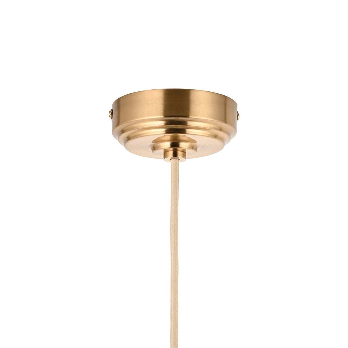 Bodhi Lighting Eltham 1 Pendant Light Brushed Aged Brass/Natural House of Isabella UK