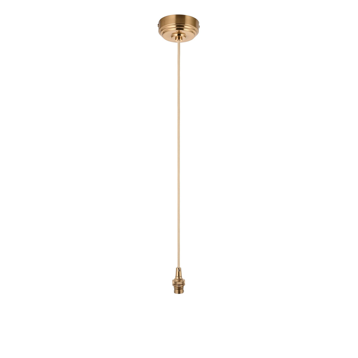 Bodhi Lighting Eltham 1 Pendant Light Brushed Aged Brass/Natural House of Isabella UK