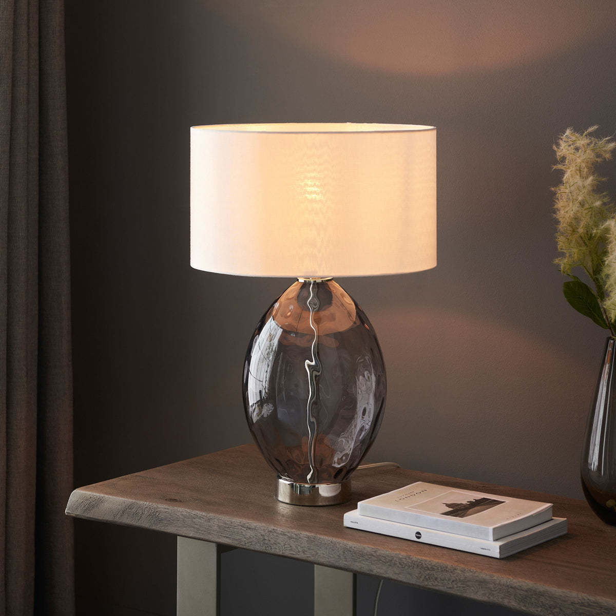 Bodhi Lighting Erin Dimple Table Lamp Grey House of Isabella UK