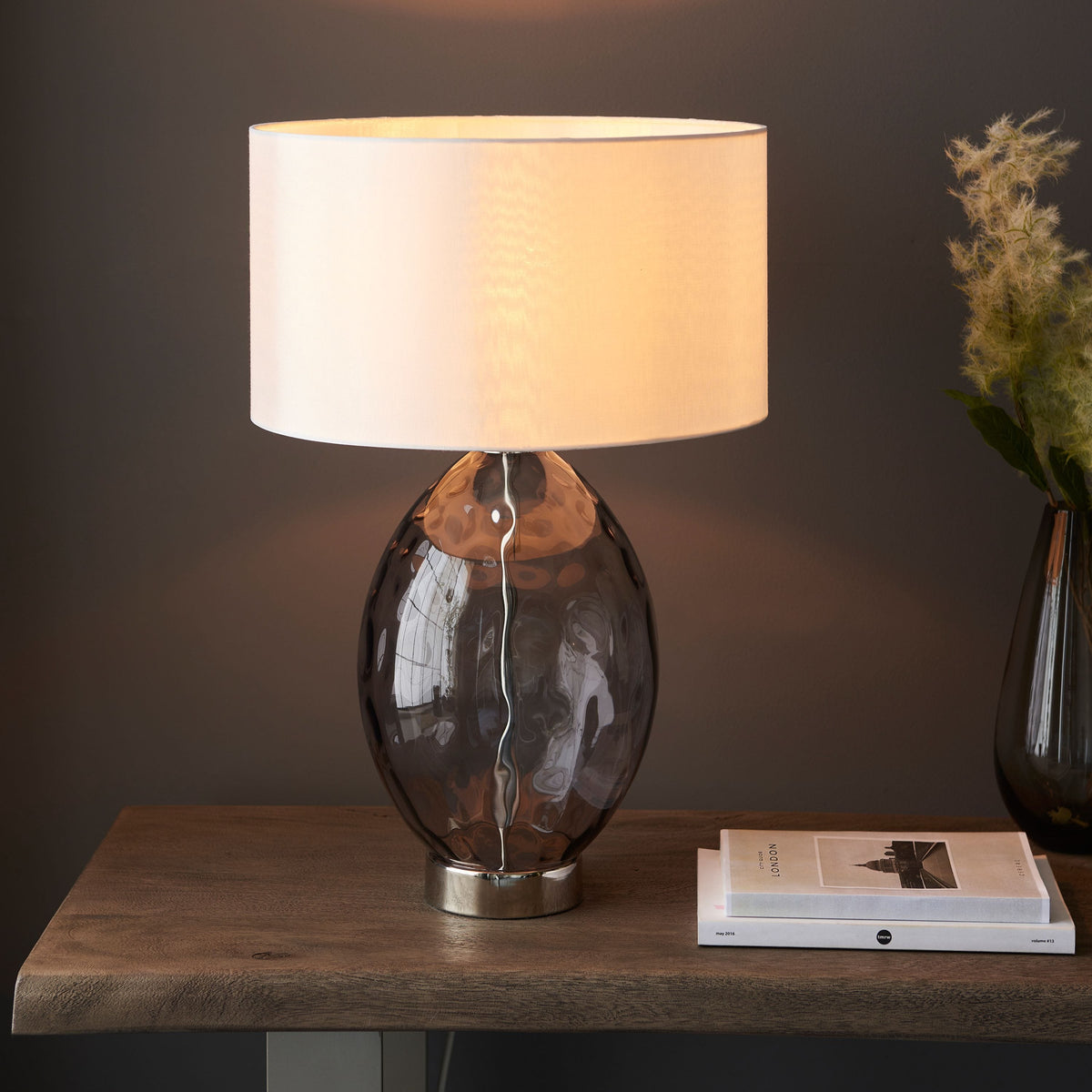Bodhi Lighting Erin Dimple Table Lamp Grey House of Isabella UK