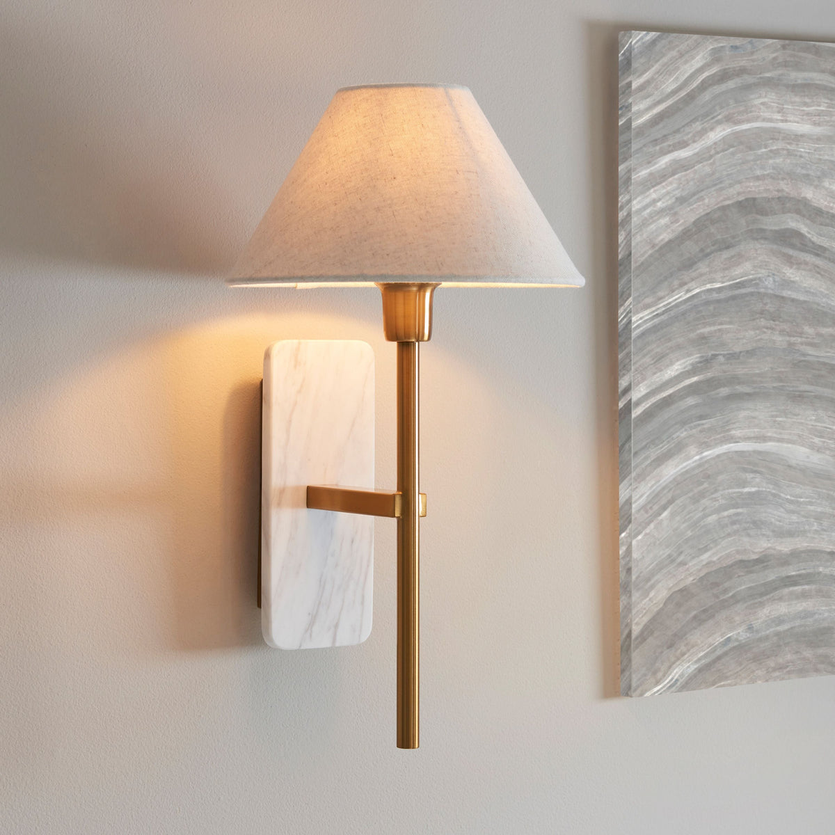 Bodhi Lighting Faro Wall Light White Volakas Marble House of Isabella UK