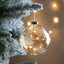 Bodhi Lighting Feather Etched Bauble with LED Amber House of Isabella UK