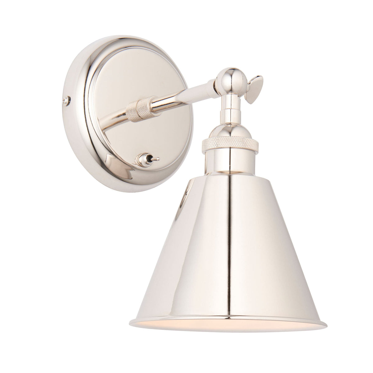 Halle 1 Wall Light Bright Nickel.
