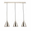 Halle 3 Linear Pendant Light Bright Nickel.