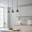 Halle 3 Linear Pendant Light Bright Nickel.