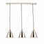 Halle 3 Linear Pendant Light Bright Nickel.