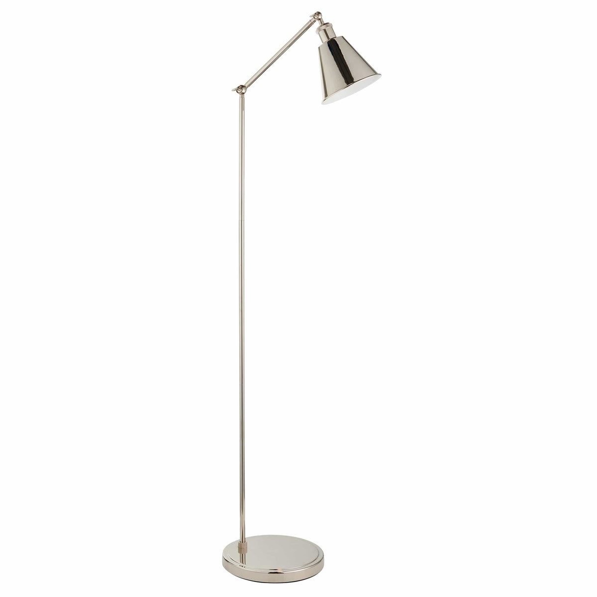 Halle Task Floor Lamp Bright Nickel.