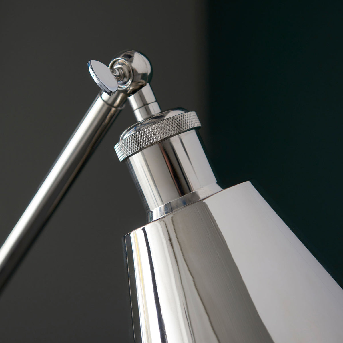 Halle Task Floor Lamp Bright Nickel.