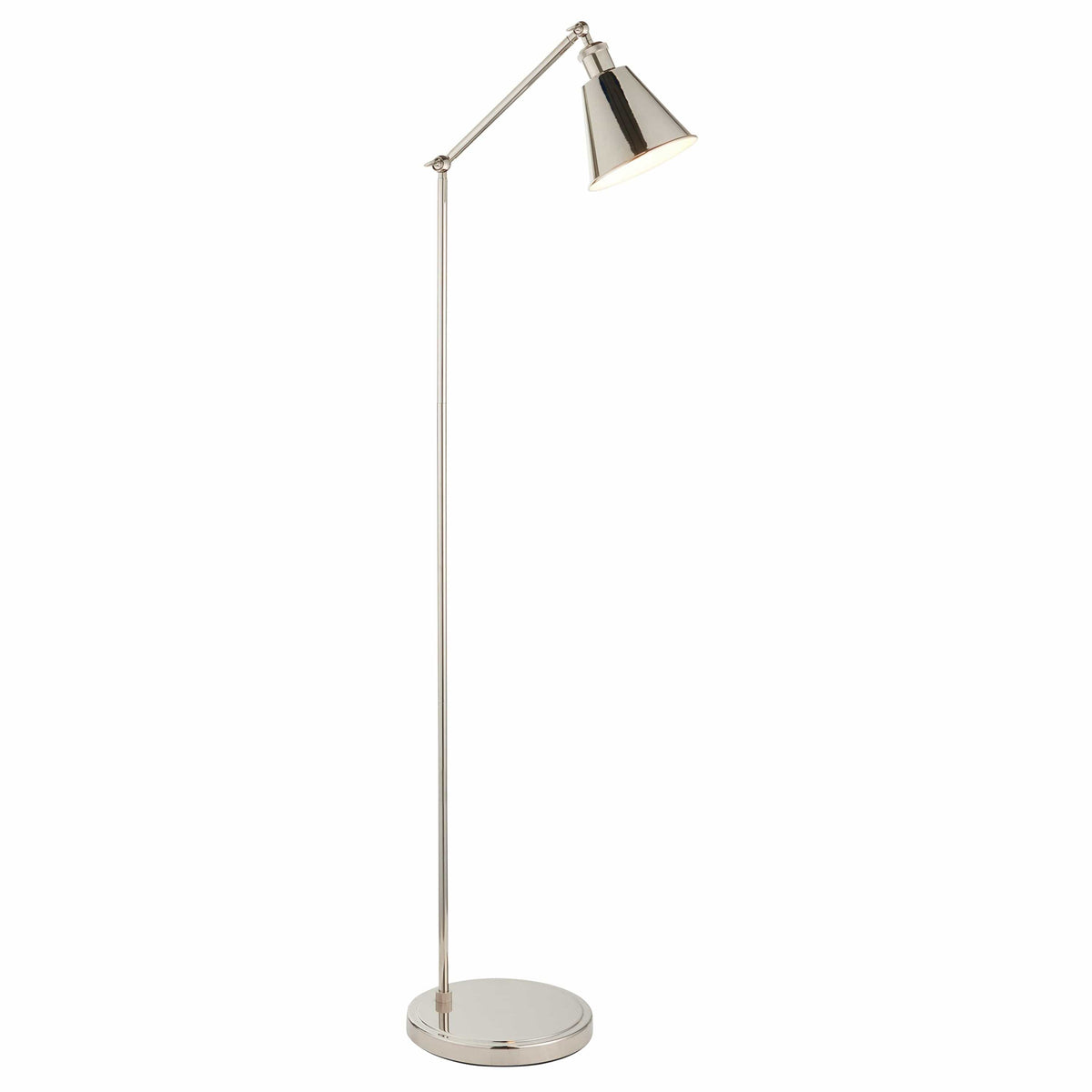 Halle Task Floor Lamp Bright Nickel.