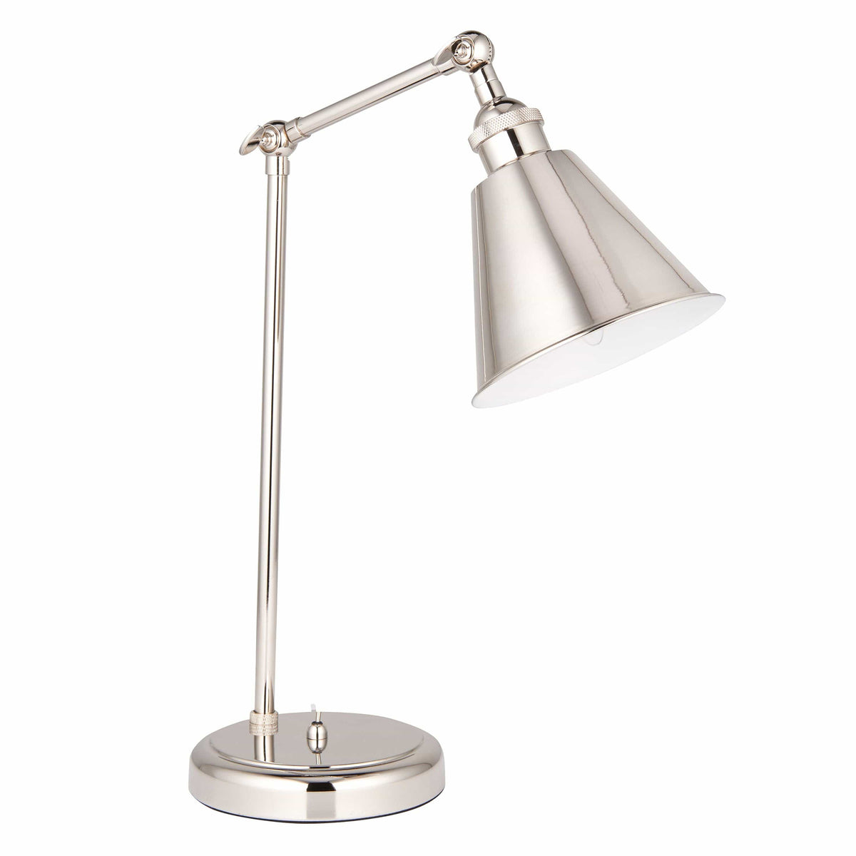 Halle Task Table Lamp Bright Nickel.