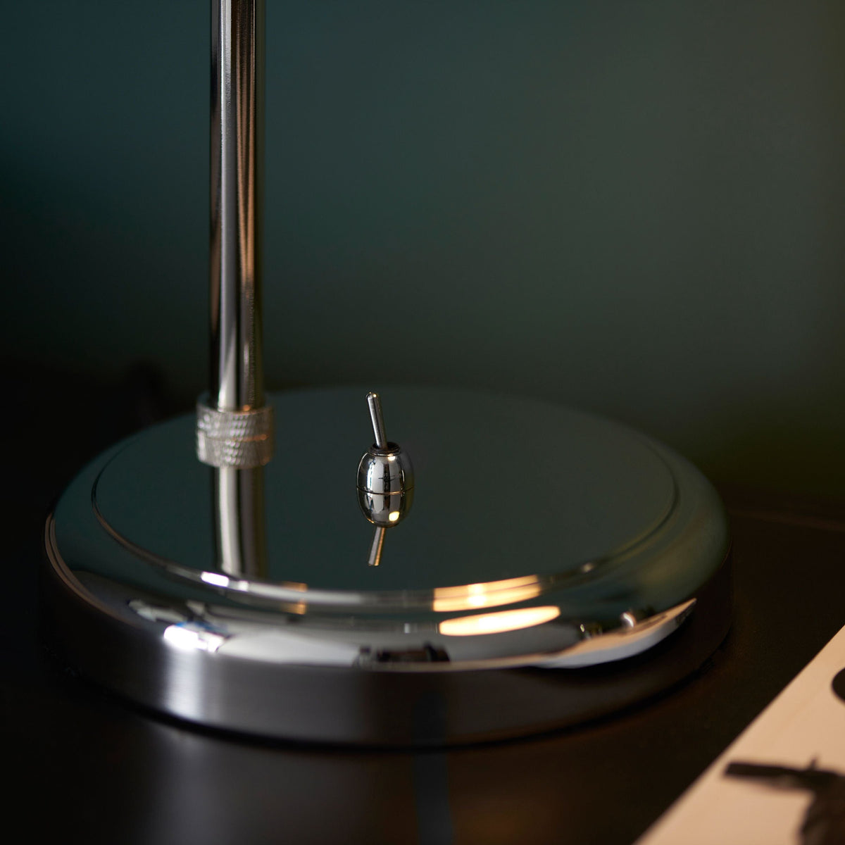 Halle Task Table Lamp Bright Nickel.