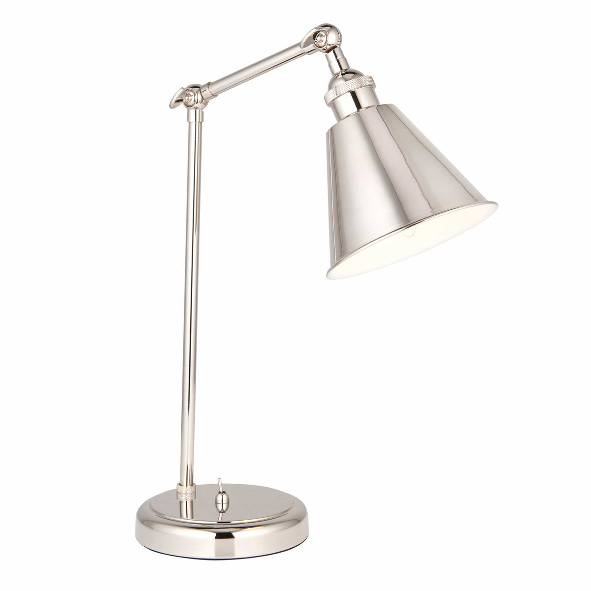 Halle Task Table Lamp Bright Nickel.