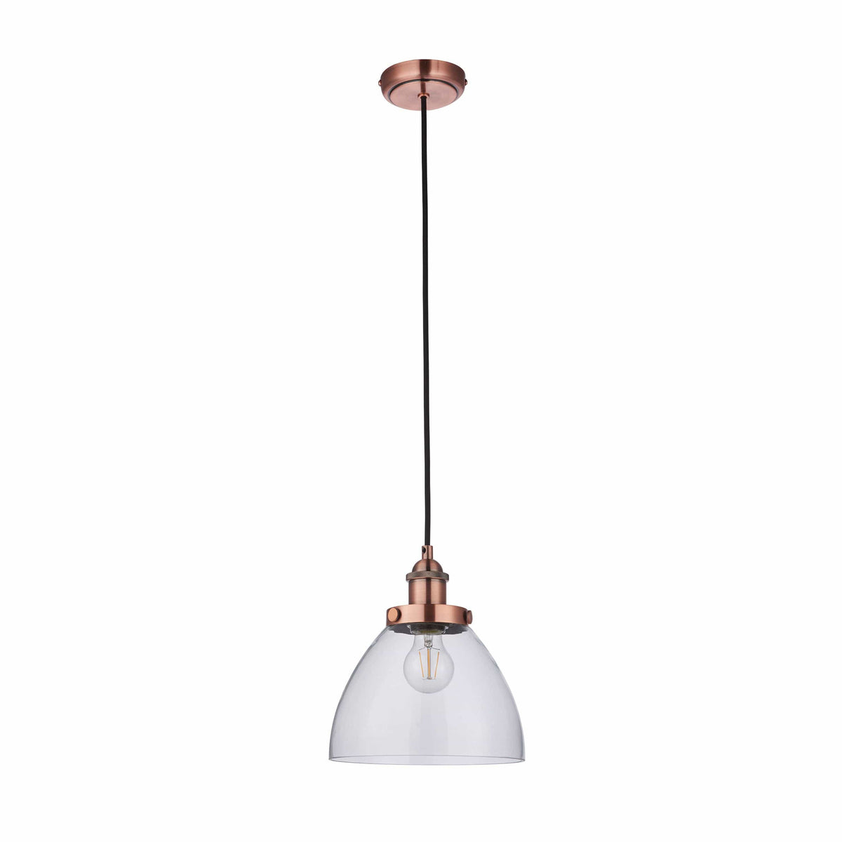 Bodhi Lighting Handsom 1 Pendant Light Aged Copper House of Isabella UK