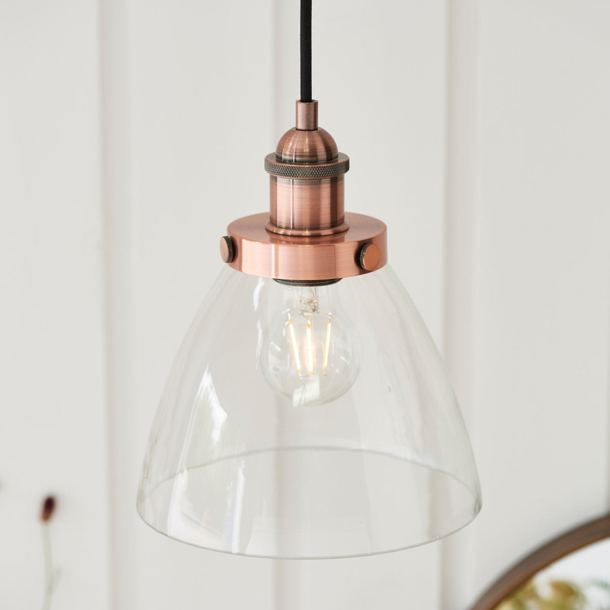 Bodhi Lighting Handsom 1 Pendant Light Aged Copper House of Isabella UK