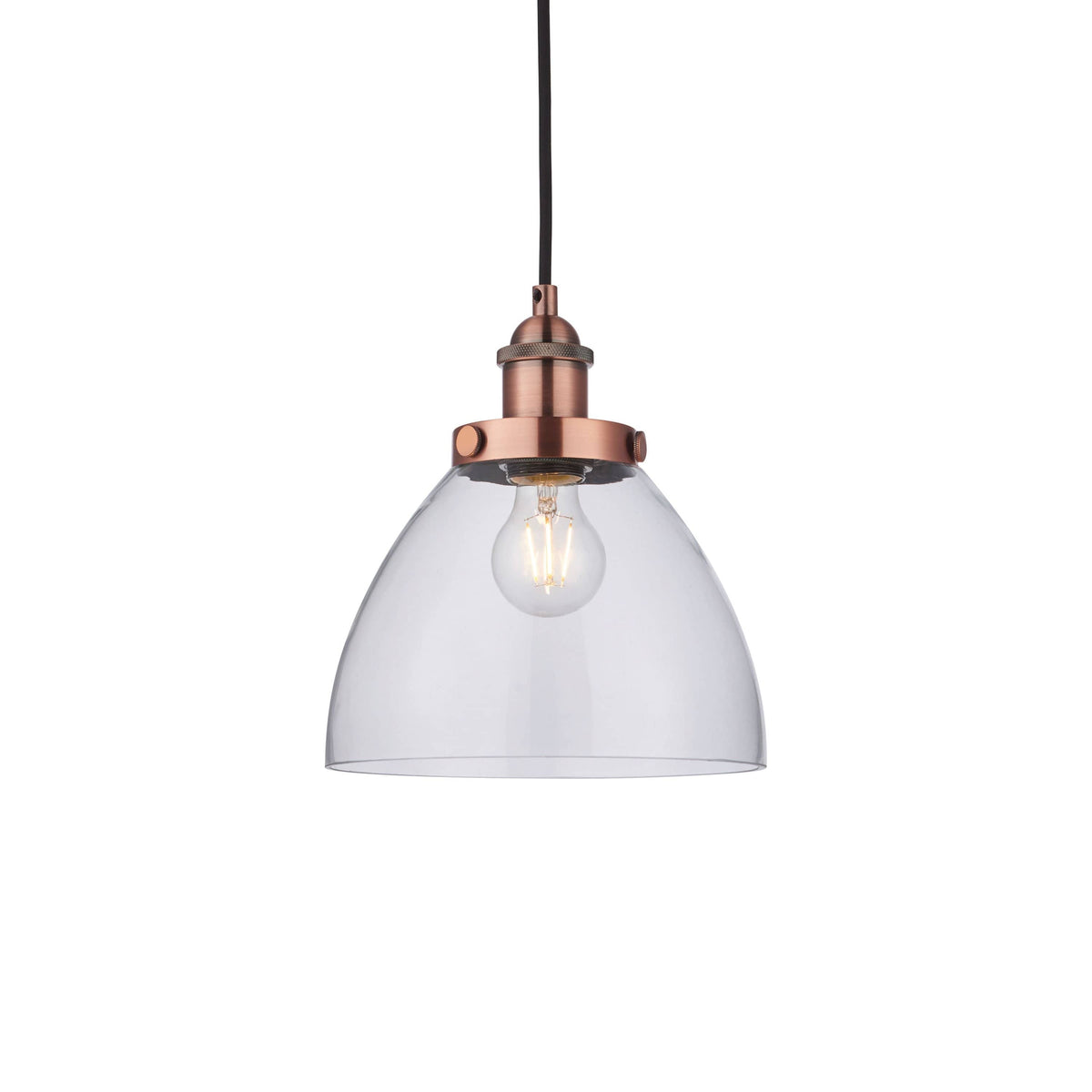Bodhi Lighting Handsom 1 Pendant Light Aged Copper House of Isabella UK