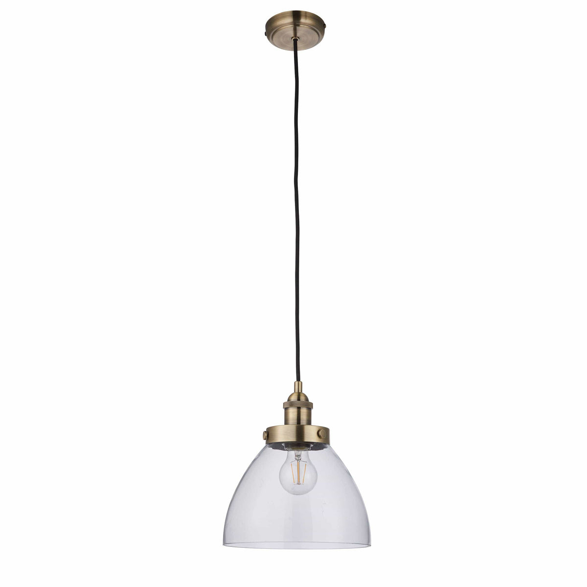 Handsom 1 Pendant Light Antique Brass.