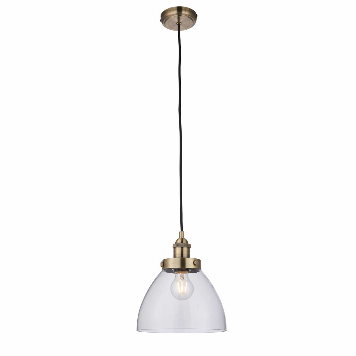 Handsom 1 Pendant Light Antique Brass.