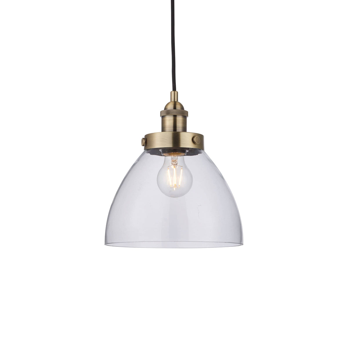 Handsom 1 Pendant Light Antique Brass.