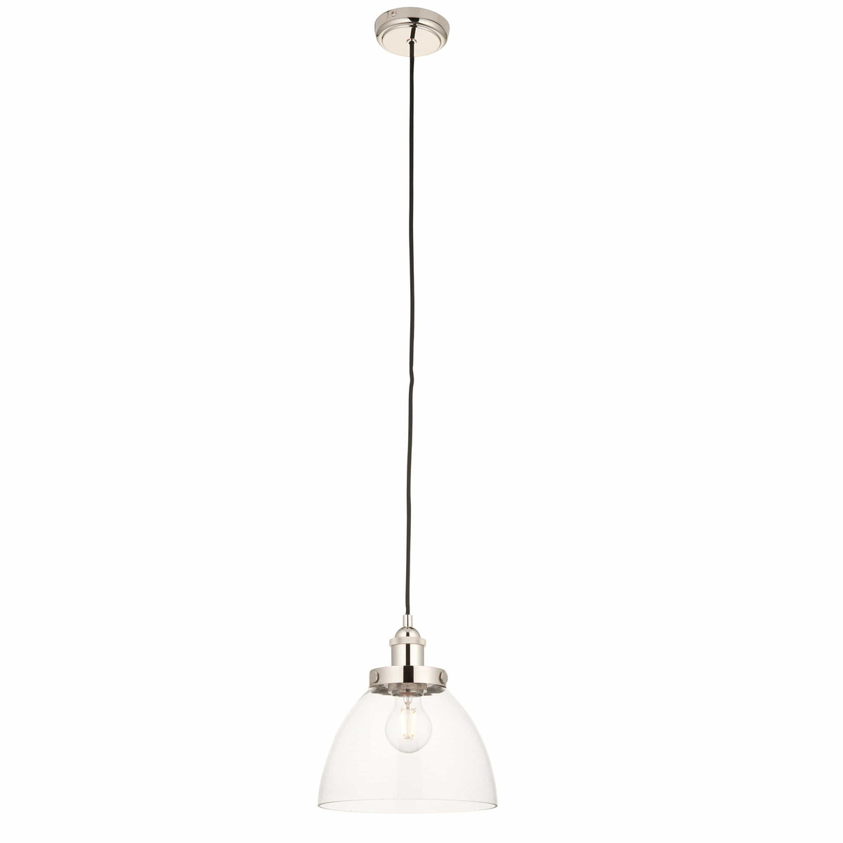 Handsom 1 Pendant Light Bright Nickel.