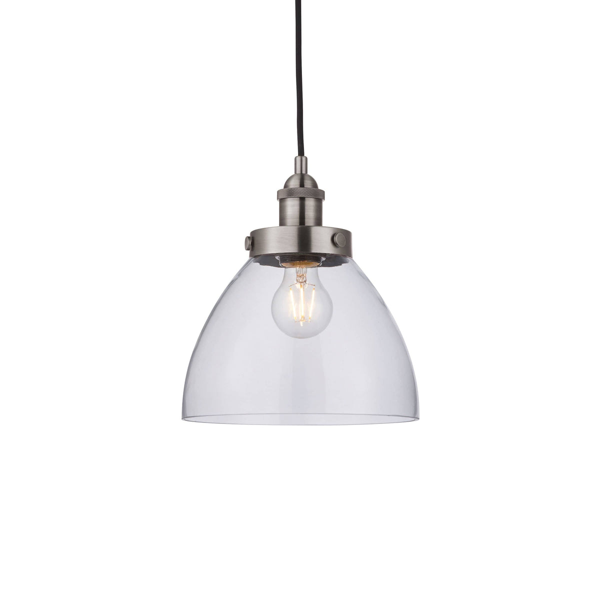 Bodhi Lighting Handsom 1 Pendant Light Brushed Silver House of Isabella UK