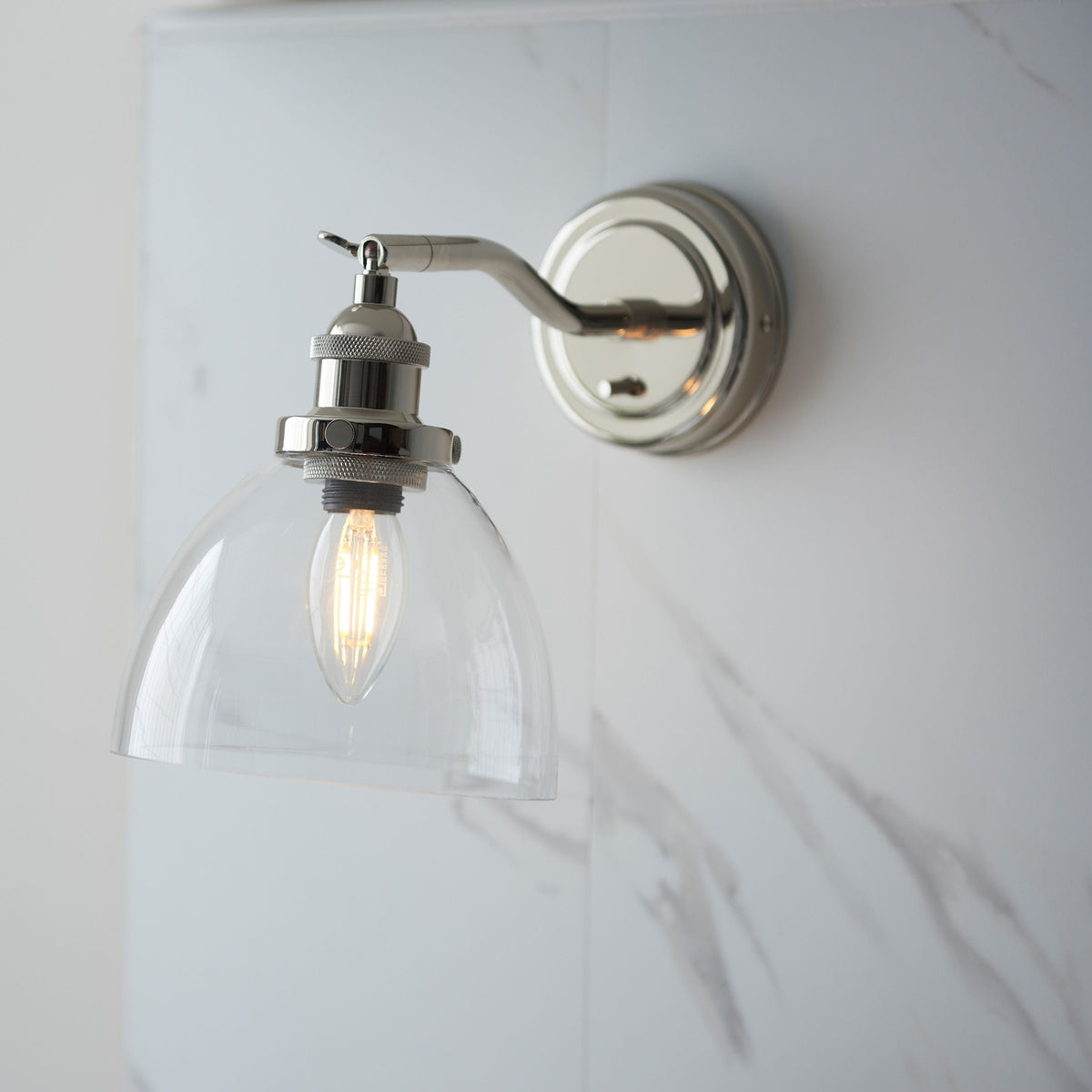 Handsom 1 Wall Light Bright Nickel.