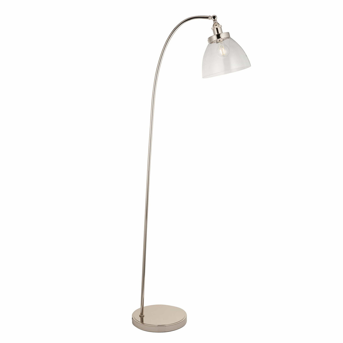 Handsom Floor Lamp Bright Nickel.