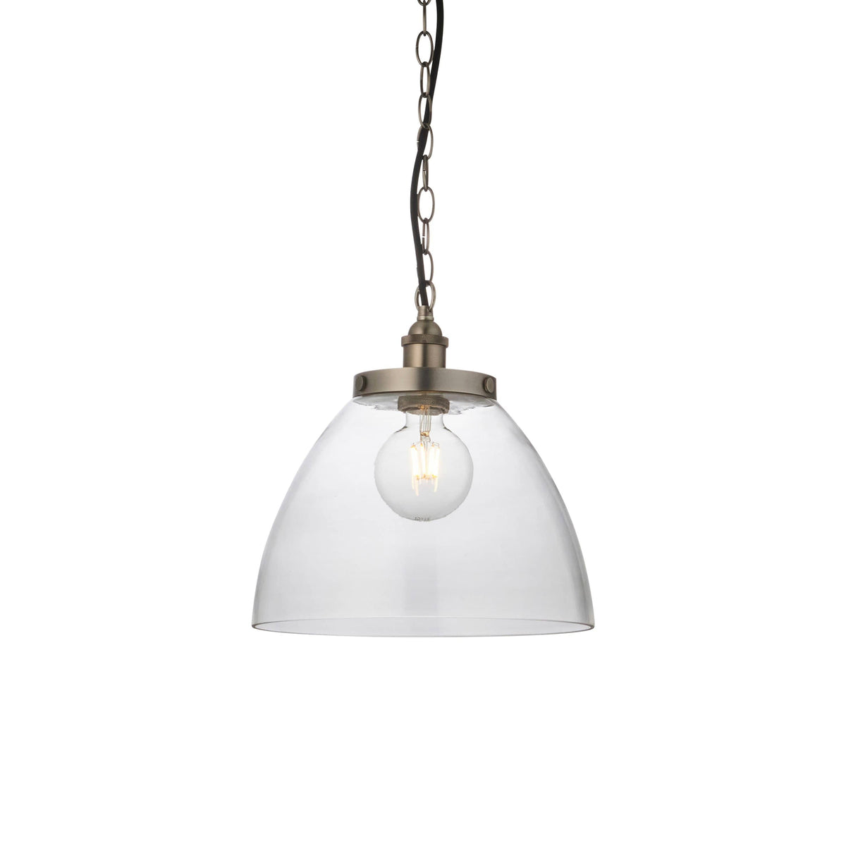 Bodhi Lighting Handsom Grand 1 Pendant Light Brushed Silver House of Isabella UK