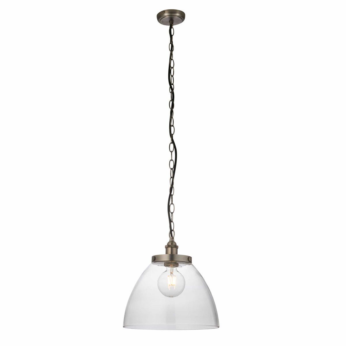 Bodhi Lighting Handsom Grand 1 Pendant Light Brushed Silver House of Isabella UK