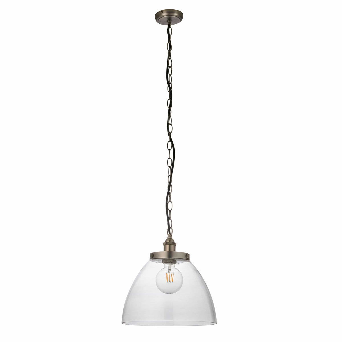 Bodhi Lighting Handsom Grand 1 Pendant Light Brushed Silver House of Isabella UK