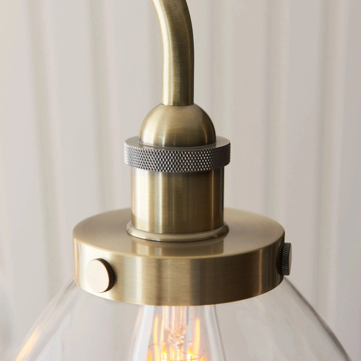 Handsom Linear 3 Pendant Light Antique Brass.