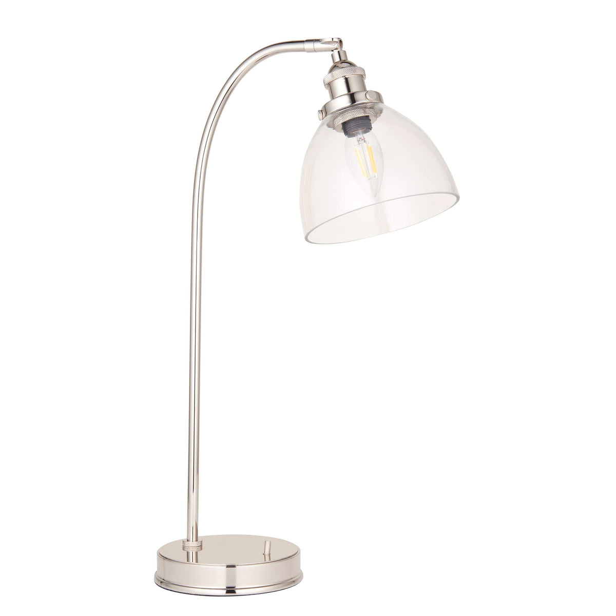 Handsom Table Lamp Bright Nickel.