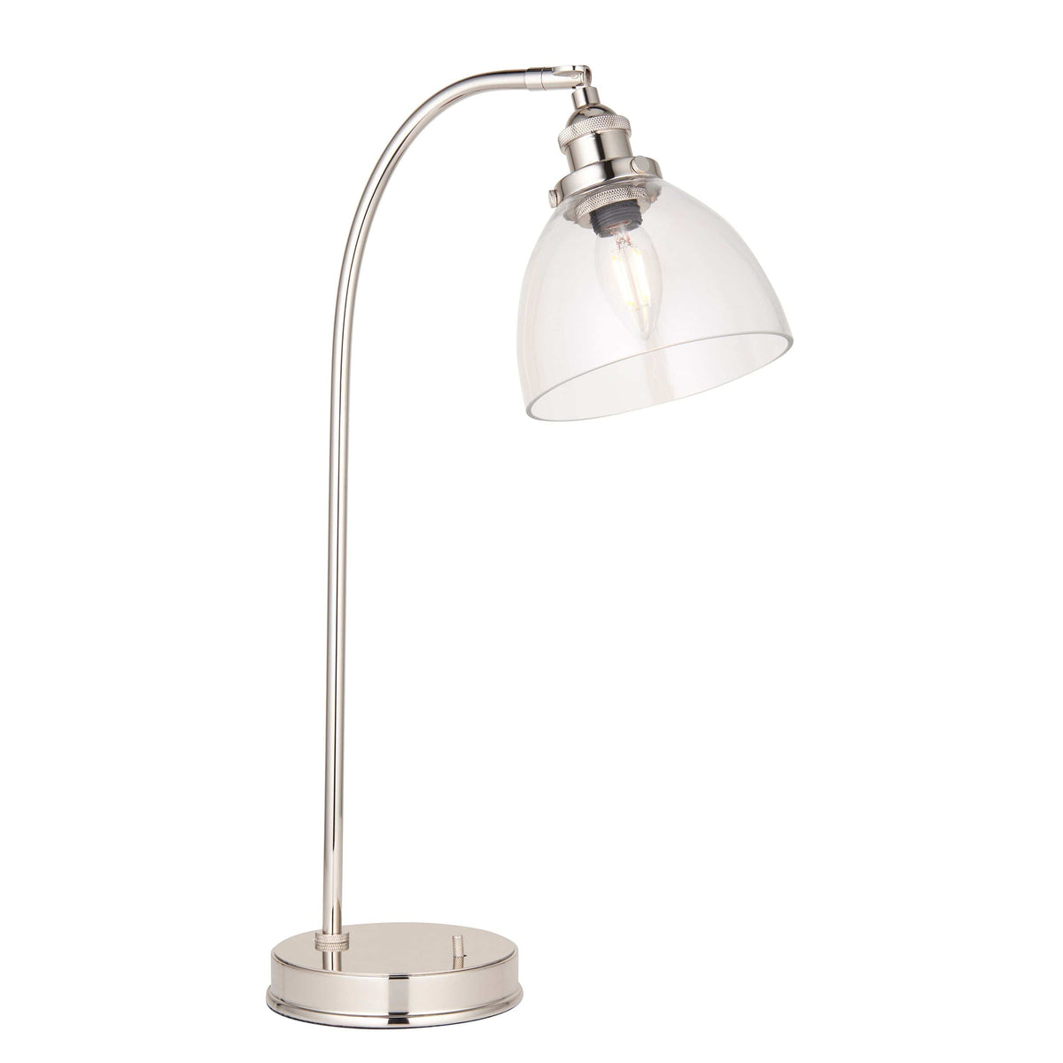 Handsom Table Lamp Bright Nickel.