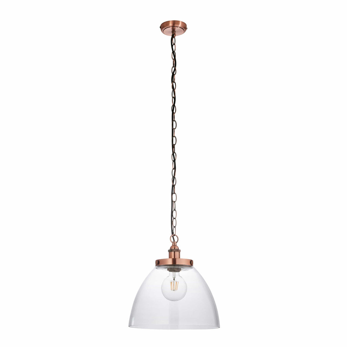 Hansen Grand 1 Pendant Light Aged Copper.