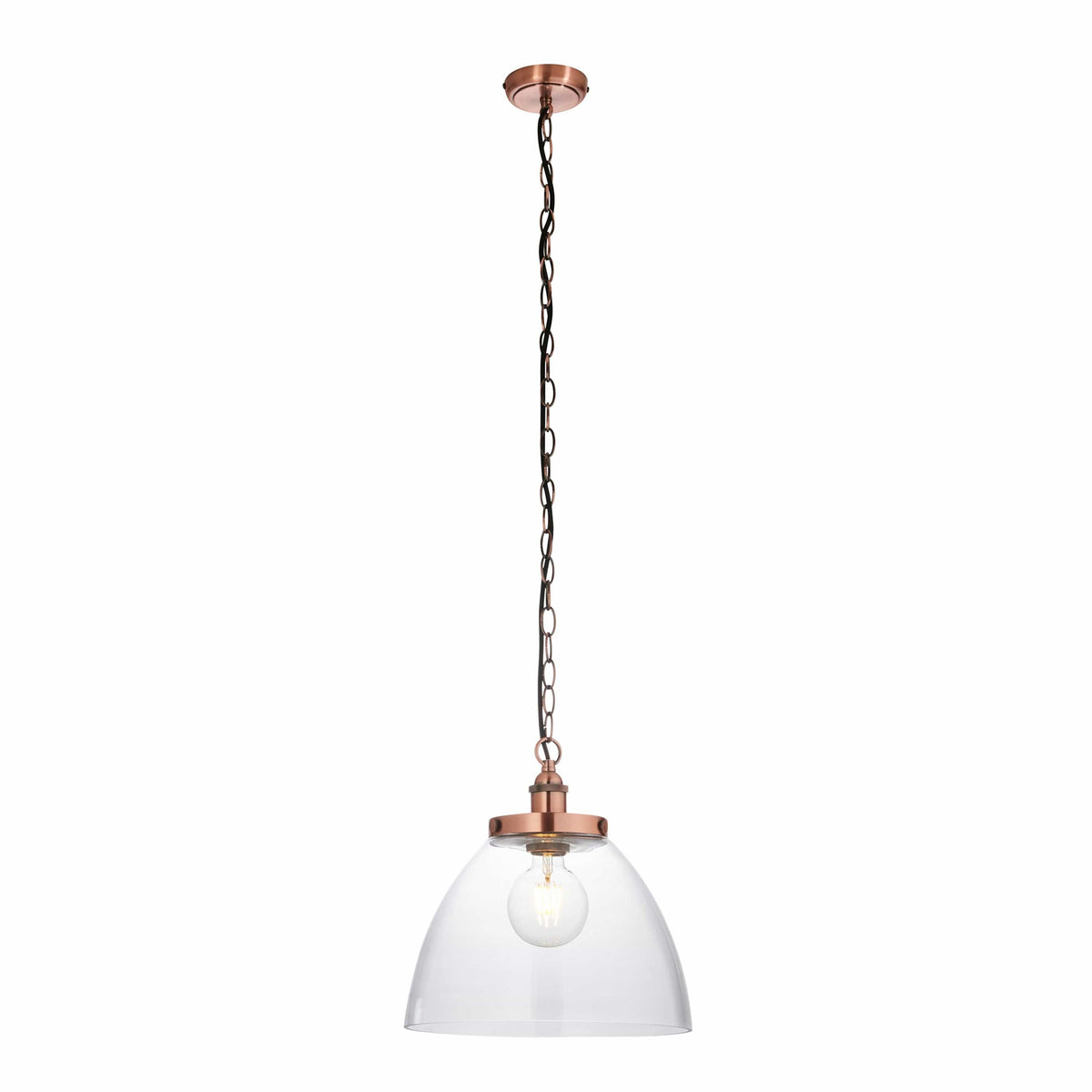 Hansen Grand 1 Pendant Light Aged Copper.