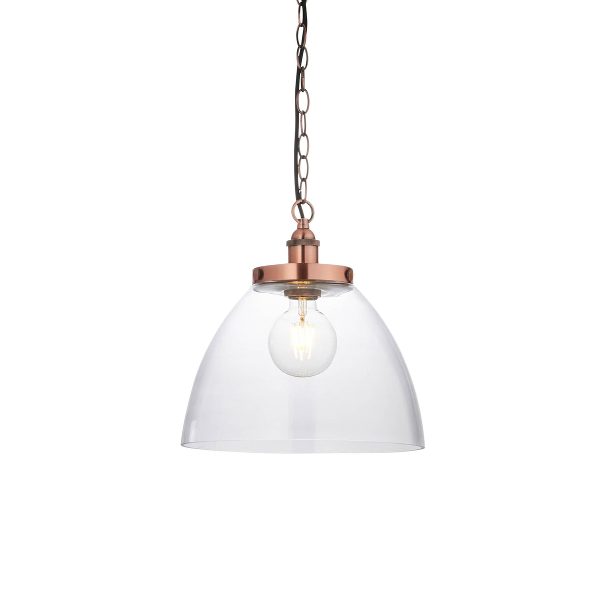Hansen Grand 1 Pendant Light Aged Copper.