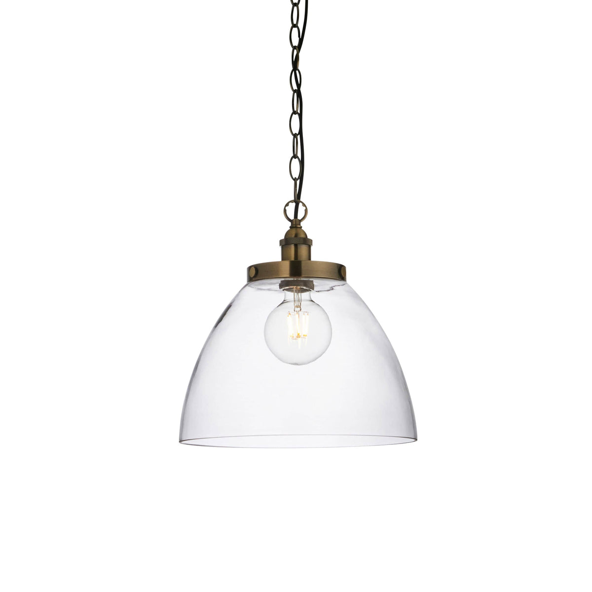 Hansen Grand 1 Pendant Light Antique Brass.