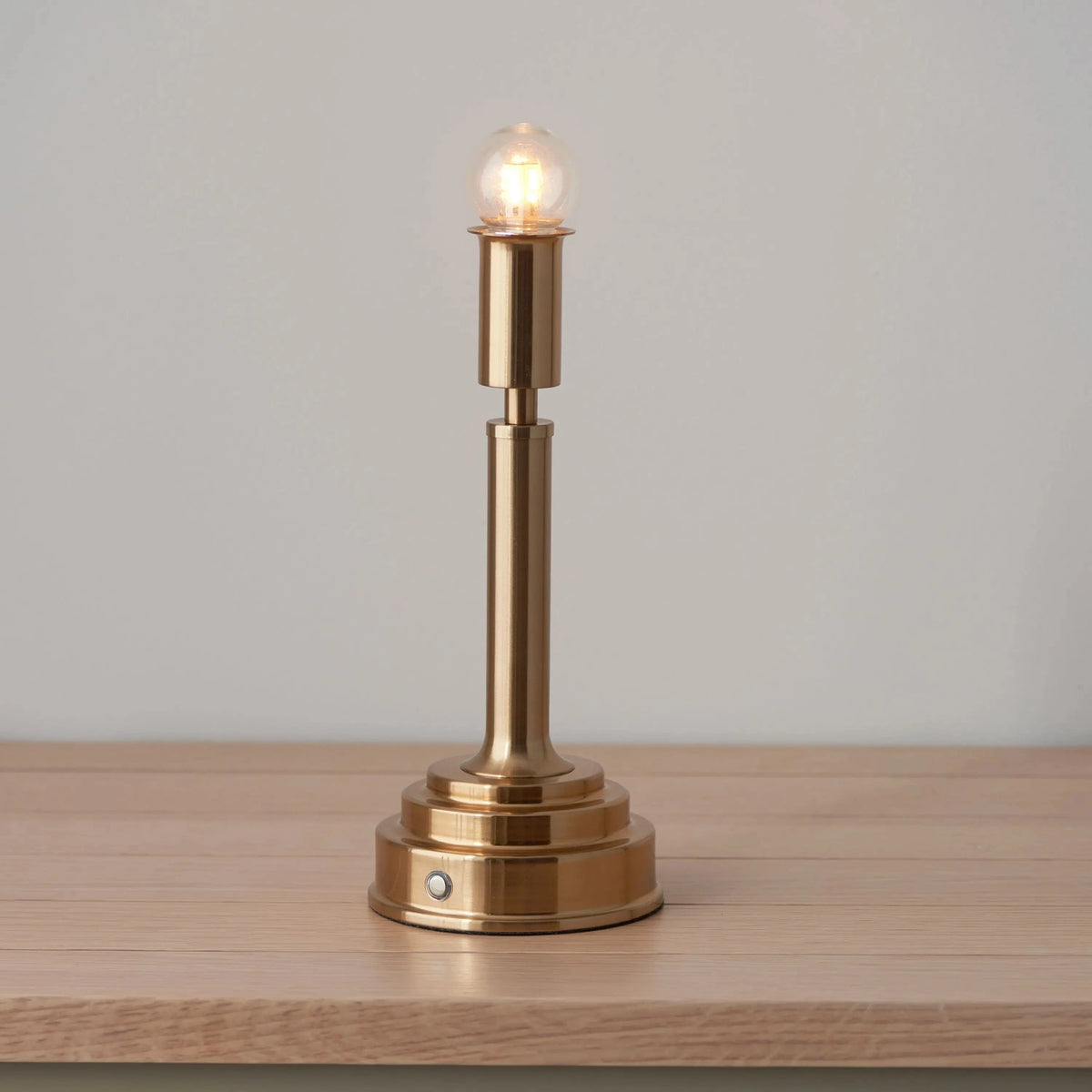 Bodhi Lighting Heaton Rechargeable Table Lamp Base Brushed Brass House of Isabella UK